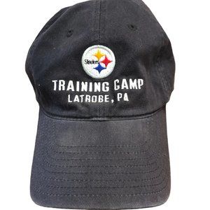Reebok Black Training Camp Latrobe PA Hat with Multicolor Steelers Logo